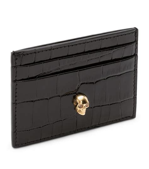 alexander mcqueen skull card holder